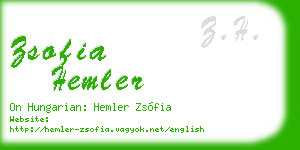 zsofia hemler business card